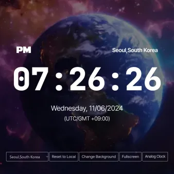 Live Digital Clock Display Based on Your Location