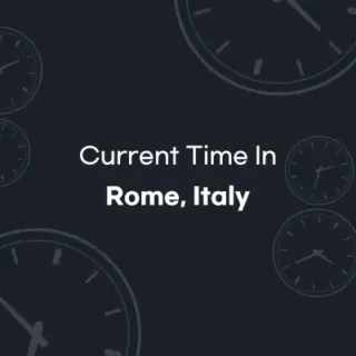 current local time in Rome, Italy
